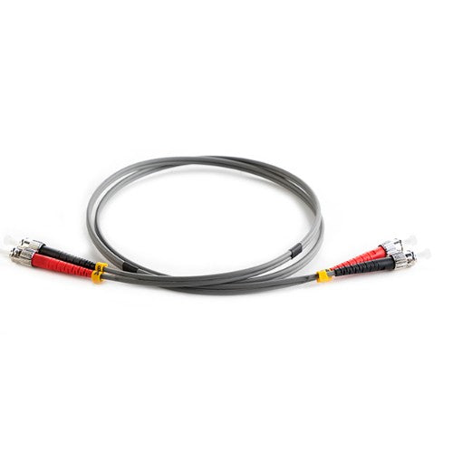 connektgear 10m Duplex Fibre Optic Multi-Mode Cable OM1 62.5/125 Micron ST to ST - Grey