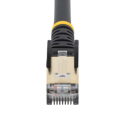 StarTech.com 7,5m CAT6a Ethernet Cable - 10 Gigabit Shielded Snagless RJ45 100W PoE Patch Cord - 10GbE STP Network Cable w/Strain Relief - Black Individually Tested/Wiring is UL Certified/TIA