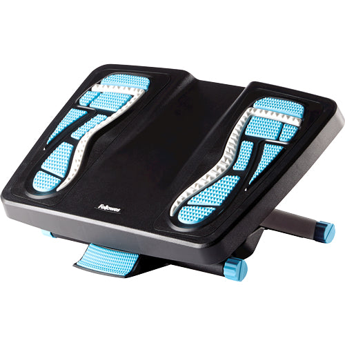 Fellowes Foot Rest Under Desk - Energizer Foot Support Ergonomic Foot Rest with 3 Height Adjustable Positions & Massage Textured Surface - Foot Rest Stool for Office & Home - Charcoal