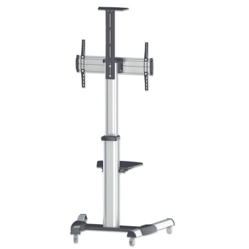Manhattan Trolley Mount Stand for TV & Monitors, For screens 37" to 65", VESA compatability: all between 200x200 to 600x400mm - check the dimensions of the four mounting holes on back of screen to ensure it fits, Max 50kg, Silver, LFD, Bracket, Lifetime W