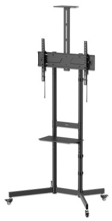 Manhattan Trolley Mount Stand for TV & Monitors, For screens 37" to 70", VESA compatibility: all between 200x200 to 600x400mm - check the dimensions of the four mounting holes on back of screen to ensure it fits, Max 70kg, Black, LFD, Bracket, Lifetime Wa
