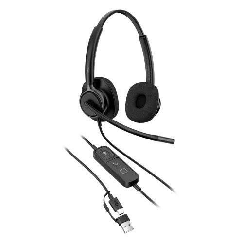 HP Poly Mission 425 Stereo USB Wired Headset (Bulk)