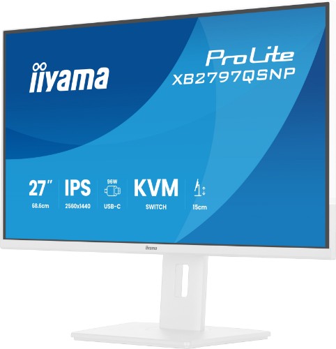 iiyama ProLite XB2797QSNP-W1 27" IPS LCD computer monitor 68.6 cm (27") 2560 x 1440 pixels Quad HD White