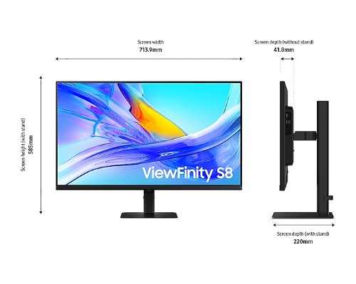 Samsung LS27D800UAU computer monitor 68.6 cm (27") 3840 x 2160 pixels 4K Ultra HD Black