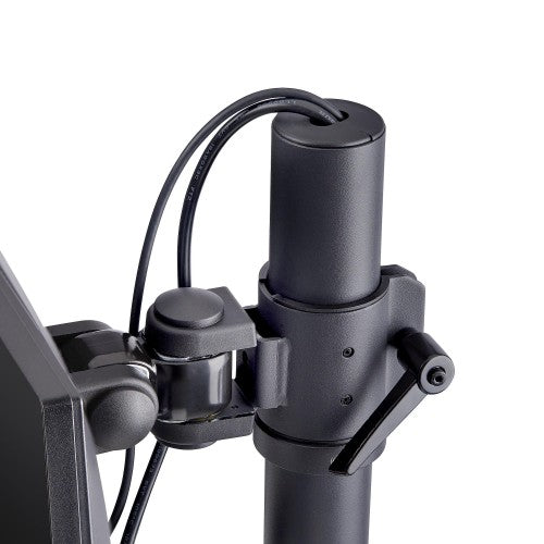 StarTech.com Desk Mount For 2x Vertically Stacked Monitors, Dual 49", Total 70lb (32kg), C-Clamp, Quick-Release VESA System, Widescreen 16:9/Ultrawide 32:9, TAA