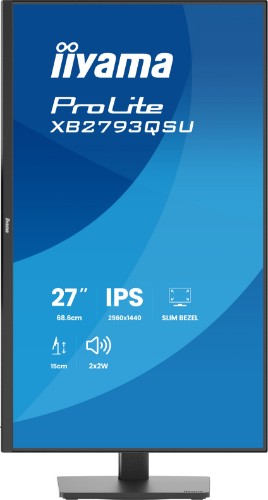 iiyama ProLite XB2793QSU-B1 computer monitor 68.6 cm (27") 2560 x 1440 pixels Quad HD LED Black