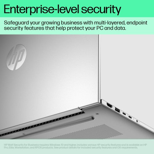HP ProBook 460 G11 Intel Core Ultra 7 155U Laptop 40.6 cm (16") WUXGA 16 GB DDR5-SDRAM 512 GB SSD Wi-Fi 6E (802.11ax) Windows 11 Pro AI PC Silver