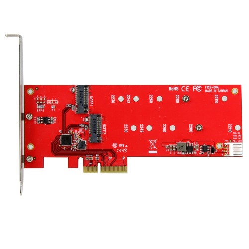 StarTech.com 2x M.2 SATA SSD Controller Card - PCIe
