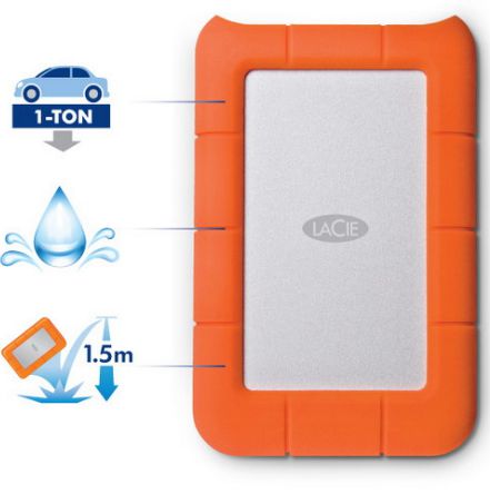 LaCie Rugged Mini external hard drive 1 TB USB Type-C 3.2 Gen 1 (3.1 Gen 1) Orange