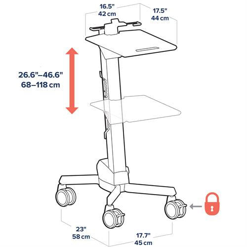 Ergotron Neo-Flex Laptop Cart Grey Multimedia cart/trolley