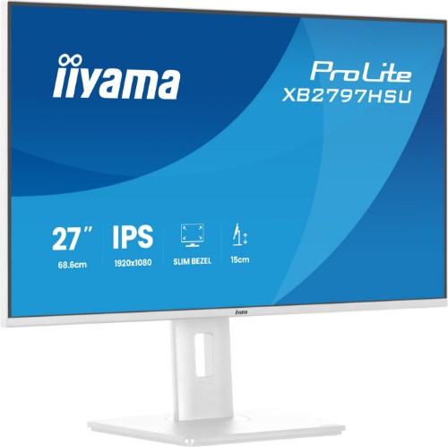iiyama ProLite XB2797HSU-W1 computer monitor 68.6 cm (27") 1920 x 1080 pixels Full HD LED White