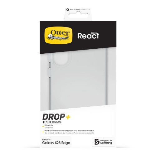 OtterBox React Series for Samsung Galaxy S25 Edge, transparent