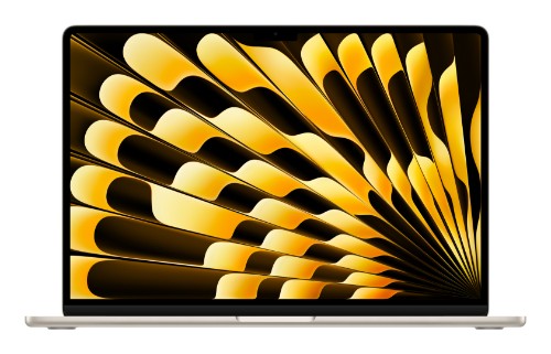 Apple MacBook Air Apple M M3 Laptop 38.9 cm (15.3") 8 GB 256 GB SSD Wi-Fi 6E (802.11ax) macOS Sonoma Beige