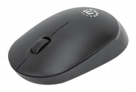 Manhattan Performance III Wireless Mouse, Black, 1000dpi, 2.4Ghz (up to 10m), USB, Optical, Ambidextrous, Three Button with Scroll Wheel, USB nano receiver, AA battery (not included), Low friction base, Three Year Warranty