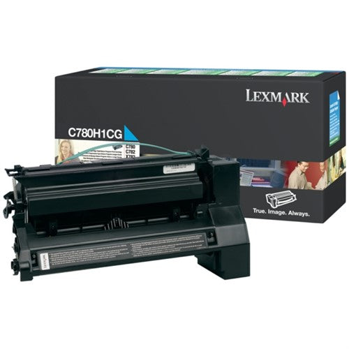 Lexmark C780H1CG Toner cartridge cyan return program, 10K pages/5% for Lexmark C 780/782