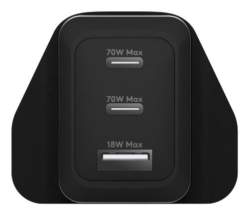 dbramante1928 IT - UK W. Charger - 2xUSB-C 70W + 1xUSB-A - BLK