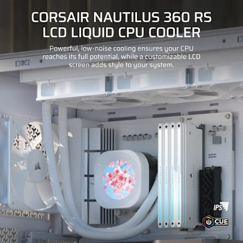 Corsair Nautilus 360 RS Processor All-in-one liquid cooler 12 cm White