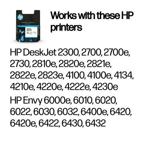 HP 3YM60AE/305 Printhead cartridge color, 100 pages for HP DeskJet 2710/e/Envy 6020/Envy 6020 e