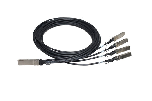 HPE Networking Comware X240 40G QSFP+ to 4x10G SFP+ 5m Direct Attach Copper Splitter Cable