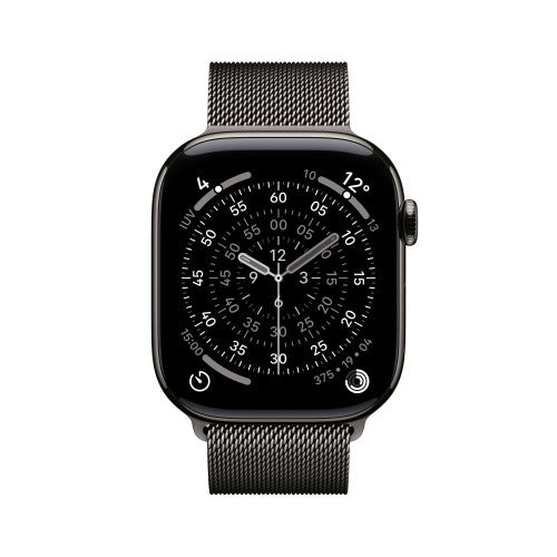 Apple Watch Series 11 GPS + Cellular 46mm Slate Titanium Case with Slate Milanese Loop - S/M