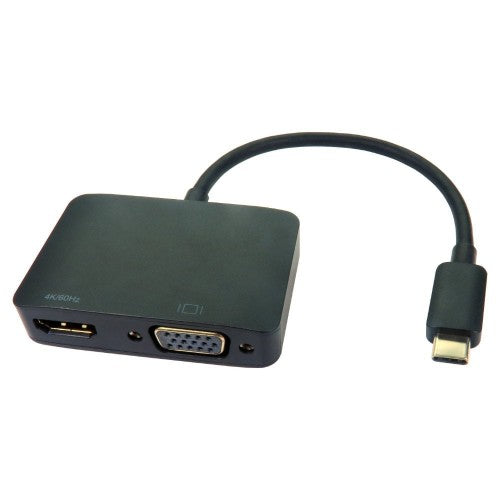 Cables Direct USB3C-HDMI-VGA014K USB graphics adapter 3840 x 2160 pixels Black