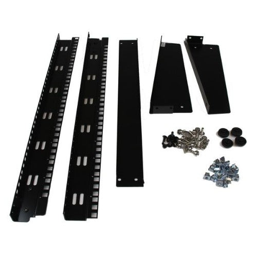 StarTech.com 2-Post 12U Desktop Server Rack, Small Open Frame 19in Computer Rack, Compact Network Rack for AV / Studio / Data / IT Equipment - Free Standing Two-Post Home/Office Rack