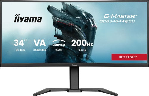 iiyama G-MASTER GCB3484WQSU-B2 34IN PRO-GAMING 0.4MS VA LCD 3440X144 computer monitor 86.4 cm (34") 3440 x 1440 pixels UltraWide Quad HD Black