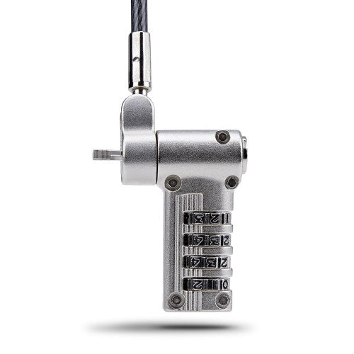 StarTech.com Universal Laptop Cable Lock 6.6ft (2m), Serialized Security Cable for Notebook, Compatible w/Noble Wedge®/Nano/K-Slot; Keyless Combination Cable, TAA