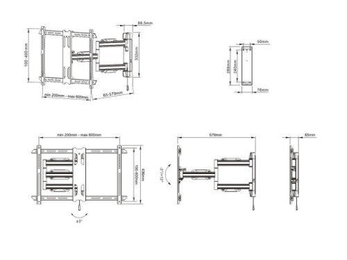 Multibrackets M VESA Single Flexarm Outdoor 40¨-70¨