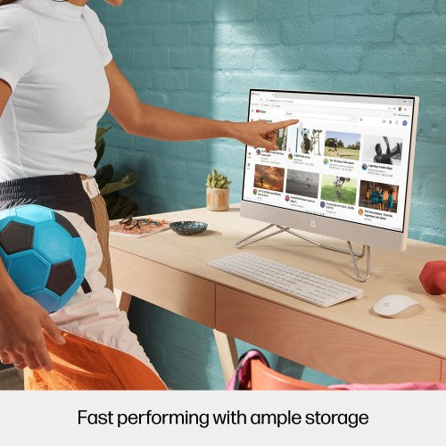 HP 24-cb1039na Intel® Core™ i3 i3-1215U 60.5 cm (23.8") 1920 x 1080 pixels All-in-One PC 8 GB DDR4-SDRAM 256 GB SSD NVIDIA GeForce MX450 Windows 11 Home Wi-Fi 5 (802.11ac) White