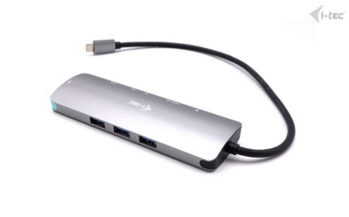 i-tec USB-C Metal Nano Docking Station 4K HDMI LAN with Power Delivery 100W + Universal Charger 100W