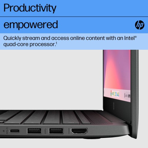 HP Chromebook Fortis G1i Intel® N N250 35.6 cm (14") HD 8 GB LPDDR5x-SDRAM 128 GB UFS Wi-Fi 6E (802.11ax) ChromeOS Black