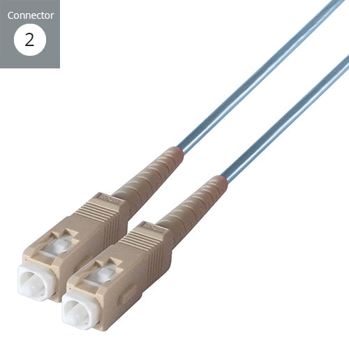 connektgear 15m Duplex Fibre Optic Multi-Mode Cable OM3 50/125 Micron LC to SC Aqua 3-5 working days non cancellable non returnable