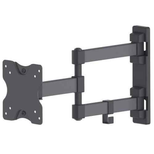 Manhattan Wall Mount for TV & Monitors (Full Motion), For screens 13" to 27", VESA compatibility: 75x75mm and 100x100mm - check the dimensions of the four mounting holes on back of screen to ensure it fits, Max 20kg, Black, Bracket