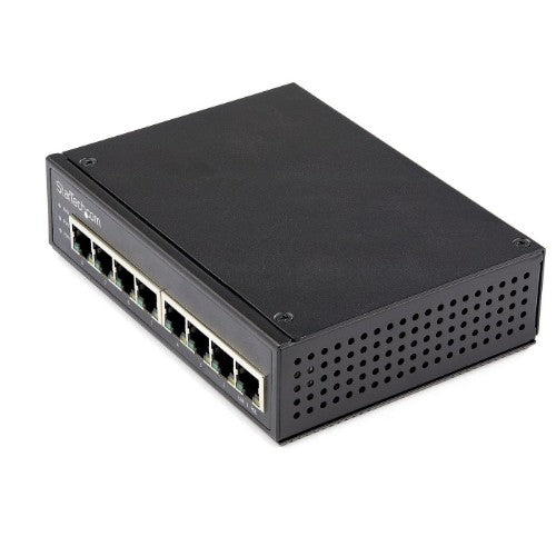 StarTech.com Industrial 8 Port Gigabit PoE Switch - 30W - Power Over Ethernet Switch - GbE PoE+ Unmanaged Switch - Rugged High Power Gigabit Network Switch IP-30/-40 C to 75 C