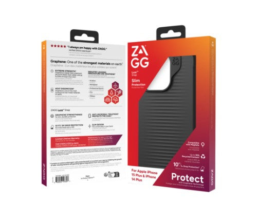 ZAGG Cases Luxe Snap PCR Apple iPhone 15 Plus/iPhone 14 Plus Black EN/FR