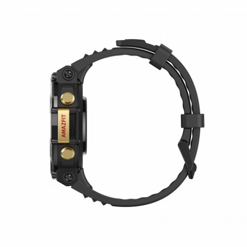 Amazfit T-Rex 2 3.53 cm (1.39") AMOLED 47 mm Digital 454 x 454 pixels Touchscreen Black, Gold GPS (satellite)