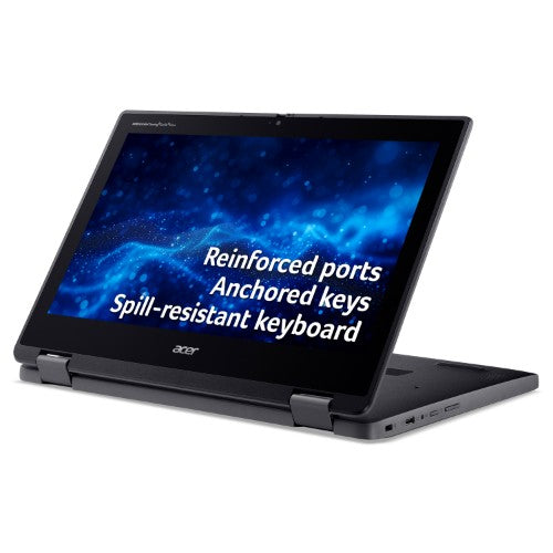 Acer Chromebook R724T-TCO-K3ZH MediaTek Hybrid (2-in-1) 29.5 cm (11.6") Touchscreen HD 8 GB LPDDR4x-SDRAM 64 GB Flash Wi-Fi 6 (802.11ax) ChromeOS Black