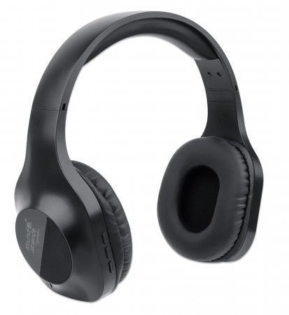 Manhattan Bluetooth On-Ear Headset, Microphone, Integrated Controls, 6 hour usage time, Max Range 10m, 3.5mm Aux port, Bluetooth v5.0 + EDR, USB-A charging cable included, Three Year Warranty
