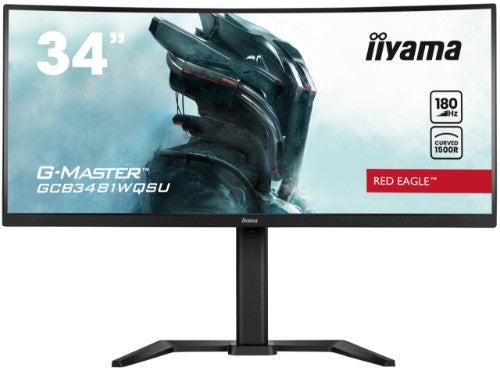 iiyama G-MASTER Immerse yourself in the game with the curved GCB3481WQSU-B1 Red Eagle with FreeSync Premium