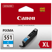 Canon 6444B001/CLI-551CXL Ink cartridge cyan high-capacity, 695 pages ISO/IEC 24711 267 Photos 11ml for Canon Pixma IP 8700/IX 6850/MG 5450/MG 6350/MX 725