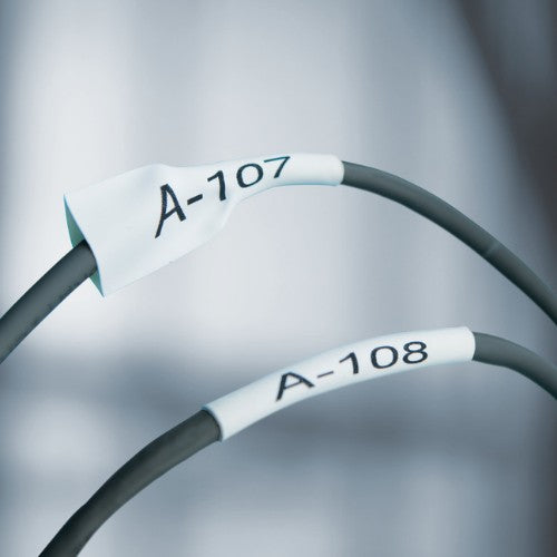 Dymo 18055/S0718300 Heat Shrink Tubes black on white 12mm x 1,5m for Dymo Rhino 6-12mm/19mm/24mm