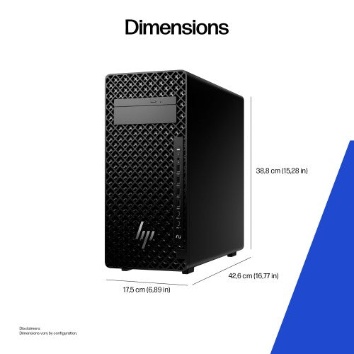 HP Z2 Tower G1i Intel Core Ultra 9 285K 32 GB DDR5-SDRAM 1 TB SSD NVIDIA RTX 2000 Ada Windows 11 Pro Workstation AI Workstation, AI PC Black