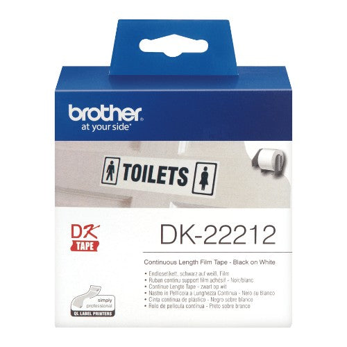 Brother DK-22212 DirectLabel Etikettes white Film 62mm x 15,24m for Brother P-Touch QL/700/800/QL 12-102mm/QL 12-103.6mm