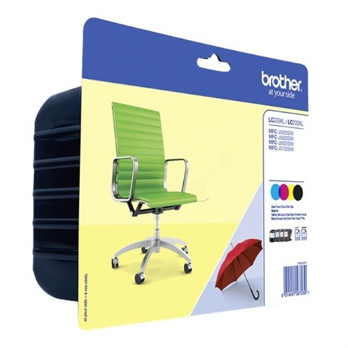 Brother LC-229XLVALBP Ink cartridge multi pack Bk,C,M,Y 2400pg + 3x1200pg Pack=4 for Brother MFC-J 5320