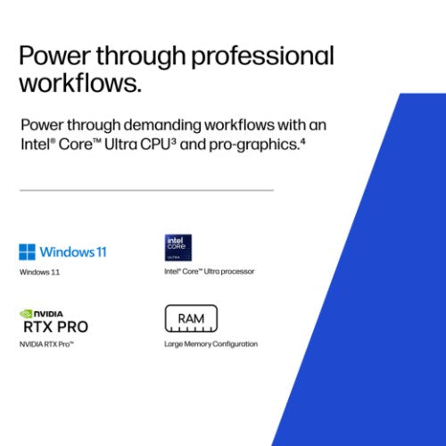 HP ZBook X G2i 16 inch Mobile Workstation PC Wolf Pro Security Edition - Data Science Copilot+ PC Intel Core Ultra 7 356H 40.6 cm (16") WUXGA 32 GB DDR5-SDRAM 1 TB SSD Wi-Fi 7 (802.11be) Windows 11 Pro AI Workstation, AI PC Silver