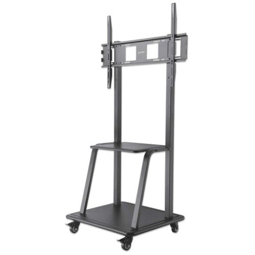 Manhattan Trolley Mount Stand for TV & Monitors, For screens 37" to 100", VESA compatability: all between 200x200 to 800x600mm - check the dimensions of the four mounting holes on back of screen to ensure it fits, Max 150kg, Black, LFD, Stand, Bracket