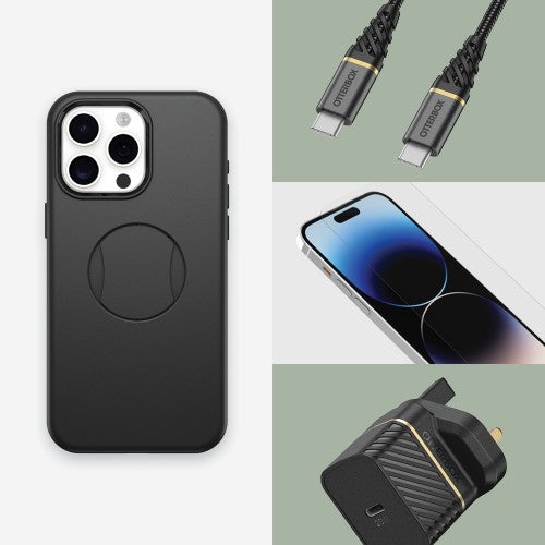 OtterBox OtterGrip Symmetry Series for iPhone 15 Pro Max, Black