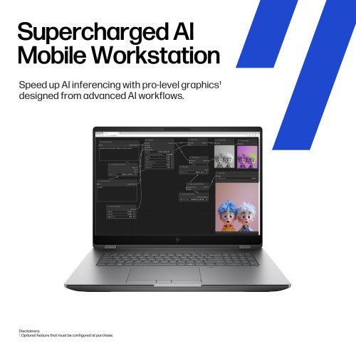 HP ZBook Fury G1i Intel Core Ultra 9 285HX Mobile workstation 40.6 cm (16") WUXGA 64 GB DDR5-SDRAM 2 TB SSD NVIDIA RTX PRO 5000 Blackwell Wi-Fi 7 (802.11be) Windows 11 Pro AI Workstation, AI PC Silver