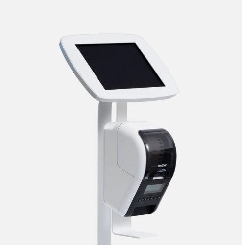 Bouncepad Floorstanding with Brother Printer mount tablet security enclosure White 24.6 cm (9.7")